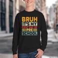 Bruh My First Day Preschool Back To School Preschool Youth Crewneck Sweatshirt Bruh My First Day Preschool Back To School Preschool Youth Crewneck Sweatshirt