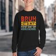 Bruh It's My First Day Of Middle School Back To School Youth Crewneck Sweatshirt Bruh It's My First Day Of Middle School Back To School Youth Crewneck Sweatshirt