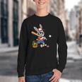 Easter Bunny Baseball Player Batter Rabbit Boys Kids Men Youth Crewneck Sweatshirt