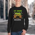 First Day Of 1st Grade Level Begins Back To School Boy Youth Crewneck Sweatshirt