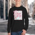Girls Kindergarten Coquette Bow Pink Preppy Back To School Youth Crewneck Sweatshirt
