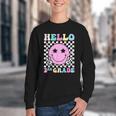 Hello 2nd Grade Groovy Back To School Second Grade Girls Kid Youth Crewneck Sweatshirt Hello 2nd Grade Groovy Back To School Second Grade Girls Kid Youth Crewneck Sweatshirt