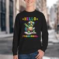 Hello Turtle Lovers From Back To School For Boys And Girls Youth Crewneck Sweatshirt Hello Turtle Lovers From Back To School For Boys And Girls Youth Crewneck Sweatshirt