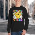 Kindergarten Vibes Smile Face Back To School Kinder Girl Kid Youth Crewneck Sweatshirt