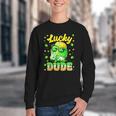 Lucky Dude Drip Baseball Shamrock St Patrick Men Boy Youth Youth Crewneck Sweatshirt