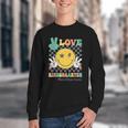 Peace Love Kindergarten Smile Face Hippie Back To School Youth Crewneck Sweatshirt Peace Love Kindergarten Smile Face Hippie Back To School Youth Crewneck Sweatshirt