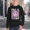 Pre-K Vibes Groovy Back To School PreK Preschool Girls Kids Youth Crewneck Sweatshirt