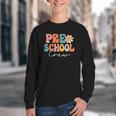 Preschool Crew Team Retro Groovy Vintage Back To School Youth Crewneck Sweatshirt Preschool Crew Team Retro Groovy Vintage Back To School Youth Crewneck Sweatshirt