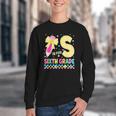 S Is For Sixth Grade Back To School Pencil Bow 6th Grade Kid Youth Crewneck Sweatshirt