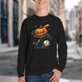 Spooky Halloween Scary Pumpkin Baseball Player Witchy Vibes Youth Crewneck Sweatshirt Spooky Halloween Scary Pumpkin Baseball Player Witchy Vibes Youth Crewneck Sweatshirt