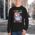 Student Unicorn Ready Back To School Crush 1st Grade Girls Youth Crewneck Sweatshirt Student Unicorn Ready Back To School Crush 1st Grade Girls Youth Crewneck Sweatshirt