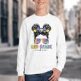 2nd Grade Vibes Messy Hair Bun Girl Back To School First Day Youth Crewneck Sweatshirt 2nd Grade Vibes Messy Hair Bun Girl Back To School First Day Youth Crewneck Sweatshirt