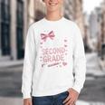 Back To School Cute Pink Coquette Girls Hello Second Grade Youth Crewneck Sweatshirt Back To School Cute Pink Coquette Girls Hello Second Grade Youth Crewneck Sweatshirt