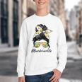 Bus Driver Life Messy Bun Back To School Bus Driver Youth Crewneck Sweatshirt