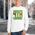 Creepin’ Into 4th Grade Kids Boy Gamer Pixel Back To School Performance Youth Crewneck Sweatshirt