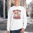Cute Cat 2nd Grade Vibes Back To School Second Grade Girls Youth Crewneck Sweatshirt