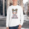 Hello 4th Grade Messy Bun Hair Back To School Girls Youth Crewneck Sweatshirt Hello 4th Grade Messy Bun Hair Back To School Girls Youth Crewneck Sweatshirt