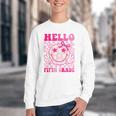 Hello Fifth Grade Coquette Bow Back To School 5th Grade Girl Youth Crewneck Sweatshirt