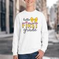 Hello First Grade For Girls Boys Cute Back To School Pencil Youth Crewneck Sweatshirt Hello First Grade For Girls Boys Cute Back To School Pencil Youth Crewneck Sweatshirt