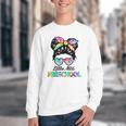 Little Miss Preschool First Day Back To School Girls Kids Youth Crewneck Sweatshirt