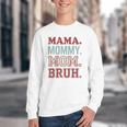 Mama Mommy Mom Bruh Baseball Mom Life Youth Crewneck Sweatshirt
