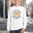 Retro First Grade Vibes Smile Face Back To School 1st Grade Youth Crewneck Sweatshirt Retro First Grade Vibes Smile Face Back To School 1st Grade Youth Crewneck Sweatshirt