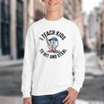 I Teach Kids To Hit And Steal Baseball Softball Coach Youth Crewneck Sweatshirt