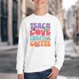 Teach Love Inspire Coffee Cute Teaching Quote Back To School Youth Crewneck Sweatshirt Teach Love Inspire Coffee Cute Teaching Quote Back To School Youth Crewneck Sweatshirt