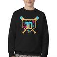 10 Years Old 10th Birthday Baseball Ice Cream Dripping Boys Youth Crewneck Sweatshirt 10 Years Old 10th Birthday Baseball Ice Cream Dripping Boys Youth Crewneck Sweatshirt