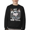 100 Days Of School Baseball Bat 100th Day Of School Youth Crewneck Sweatshirt 100 Days Of School Baseball Bat 100th Day Of School Youth Crewneck Sweatshirt