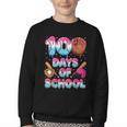 100 Days Of School Baseball Donut Dripping Teacher Boys Kids Youth Crewneck Sweatshirt