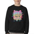 100 Days Of School Baseball Drip Boys Kids 100th Day Youth Crewneck Sweatshirt