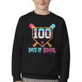 100 Days Of School Baseball Ice Cream Drip 100th Day School Youth Crewneck Sweatshirt 100 Days Of School Baseball Ice Cream Drip 100th Day School Youth Crewneck Sweatshirt