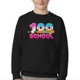 100 Days Of School Baseball Ice Cream Drip For Teacher Kid Youth Crewneck Sweatshirt