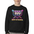 100 Drippy Days Of School Baseball For Boy Kids Youth Crewneck Sweatshirt