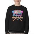 100 Drippy Days Of School Baseball Ice Cream Drip Boys Kids Youth Crewneck Sweatshirt