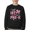 My 1st Day Of Pre-K PreK Pre K 2025 Back To School Girls Youth Crewneck Sweatshirt