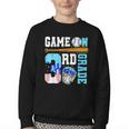 3rd Grade Back To School Baseball Drip Ice Cream Game On Youth Crewneck Sweatshirt