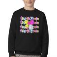 4th Grade For Girls Back To School First Day Fourth Grade Youth Crewneck Sweatshirt