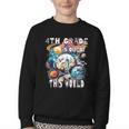 4th Grade Is Out Of This World Back To School Astronaut Youth Crewneck Sweatshirt