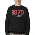 55 Year Old 1970 Classic Baseball Fan 55th Birthday Youth Crewneck Sweatshirt