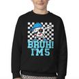 5th Birthday Dabbing Baseball Boys Bruh I'm 5 Year Old Youth Crewneck Sweatshirt 5th Birthday Dabbing Baseball Boys Bruh I'm 5 Year Old Youth Crewneck Sweatshirt