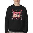6 7 Melting Number Arrow Baseball Drip Valentine's Day Youth Crewneck Sweatshirt 6 7 Melting Number Arrow Baseball Drip Valentine's Day Youth Crewneck Sweatshirt