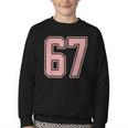 6 7 Number 67 Baseball Meme Tee For Women Youth Crewneck Sweatshirt 6 7 Number 67 Baseball Meme Tee For Women Youth Crewneck Sweatshirt