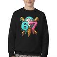 67 Baseball Ice Cream Drip Kids Youth Crewneck Sweatshirt 67 Baseball Ice Cream Drip Kids Youth Crewneck Sweatshirt