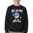 67 Meme Six Seven Baseball Ice Cream Drip Girls Boys Youth Crewneck Sweatshirt