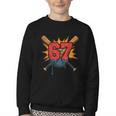 67 Sports Meme – Baseball Bats Number 6 7 Youth Crewneck Sweatshirt 67 Sports Meme – Baseball Bats Number 6 7 Youth Crewneck Sweatshirt