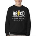 ABCD Second Grade Rocks First Day Of School Back To School Youth Crewneck Sweatshirt ABCD Second Grade Rocks First Day Of School Back To School Youth Crewneck Sweatshirt