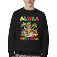 Aloha Fourth Grade Pineapple Hawaii Back To School Kids Girl Youth Crewneck Sweatshirt