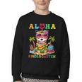 Aloha Kindergarten Tiger Hawaii Back To School Kids Girls Youth Crewneck Sweatshirt Aloha Kindergarten Tiger Hawaii Back To School Kids Girls Youth Crewneck Sweatshirt